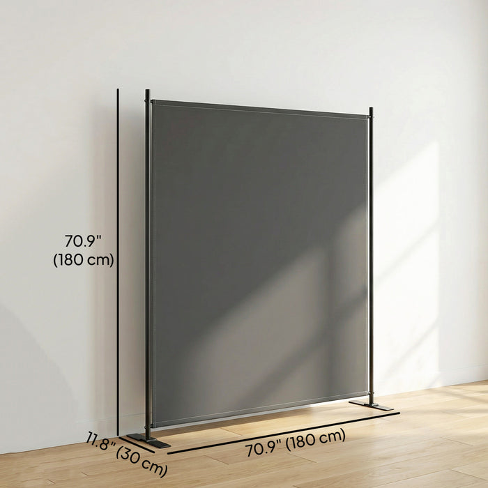 Outsunny Freestanding Outdoor Privacy Screen, Privacy Panel, Dark Grey