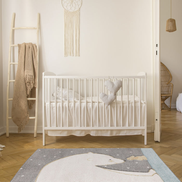 Kids Polar Bear Rabbit Area Rug - 5'3\" x 7'7\"