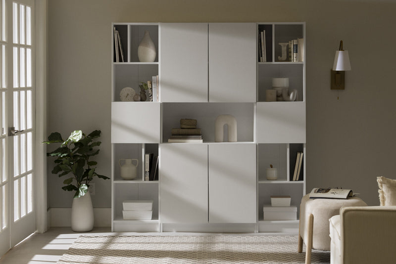 Liora 4-door Bookcase With Open Storage - Pure White 