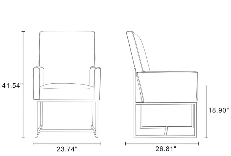 Element Modern 8-Piece Dining Chair Set in Gray
