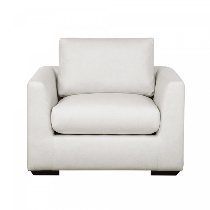 Cleo Contemporary Upholstered Accent Chair in Cream