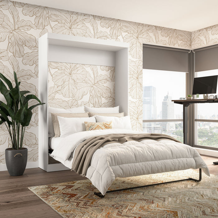 Bestar Pur Full Murphy 59-Inch Wall Bed - White