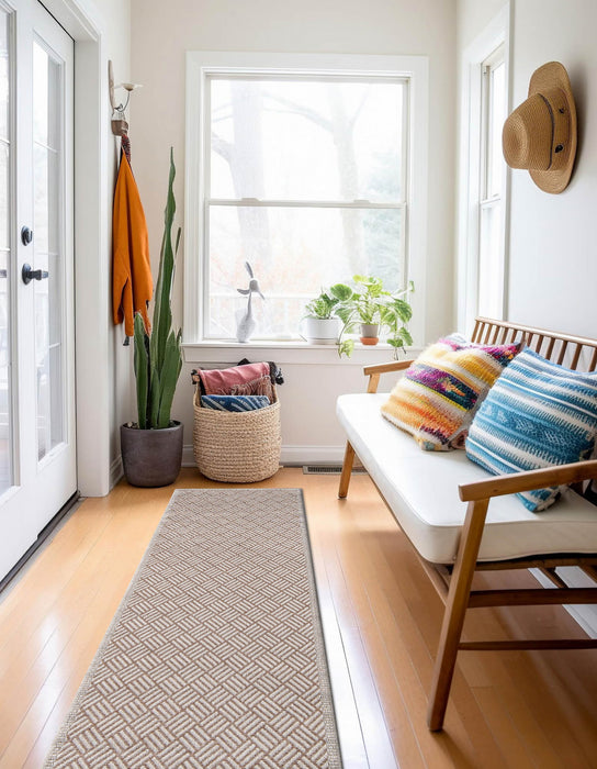 Eve Contemporary 2'0\" x 6'0\" Runner Rug in Brown Indoor Area Rug