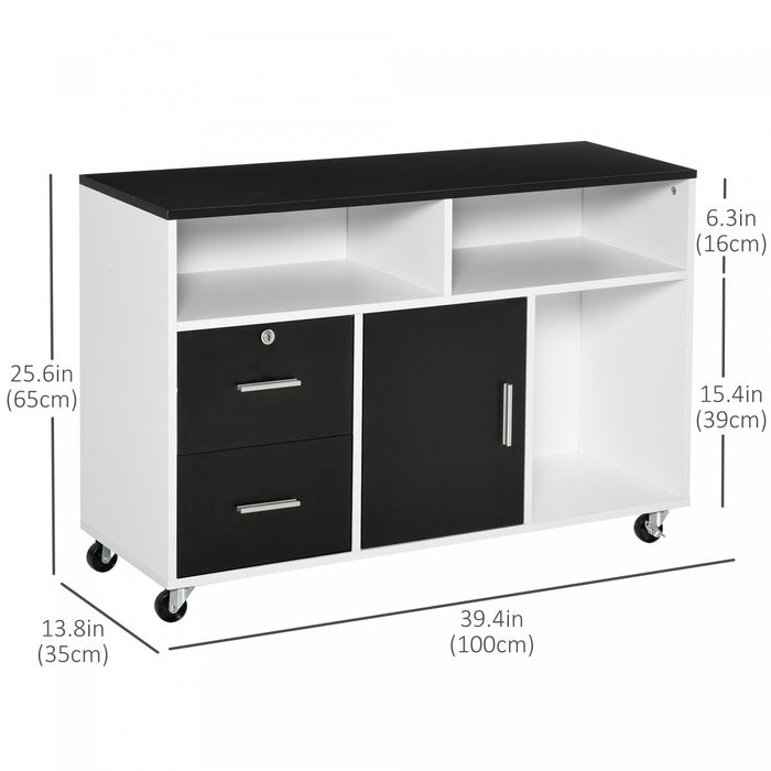 Homcom File Cabinet With 2 Lockable Drawers