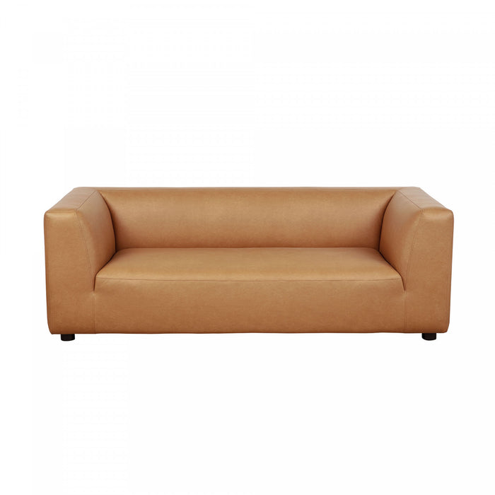 Lukas Contemporary Modern 89\" Upholstered Sofa in Camel