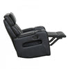 Kingsley 37 in. Leather Match Swivel Glider Recliner - Black | Fauteuil inclinable pivotant a mouvement coulissant Kingsley de 37 po en cuir assorti - Noir