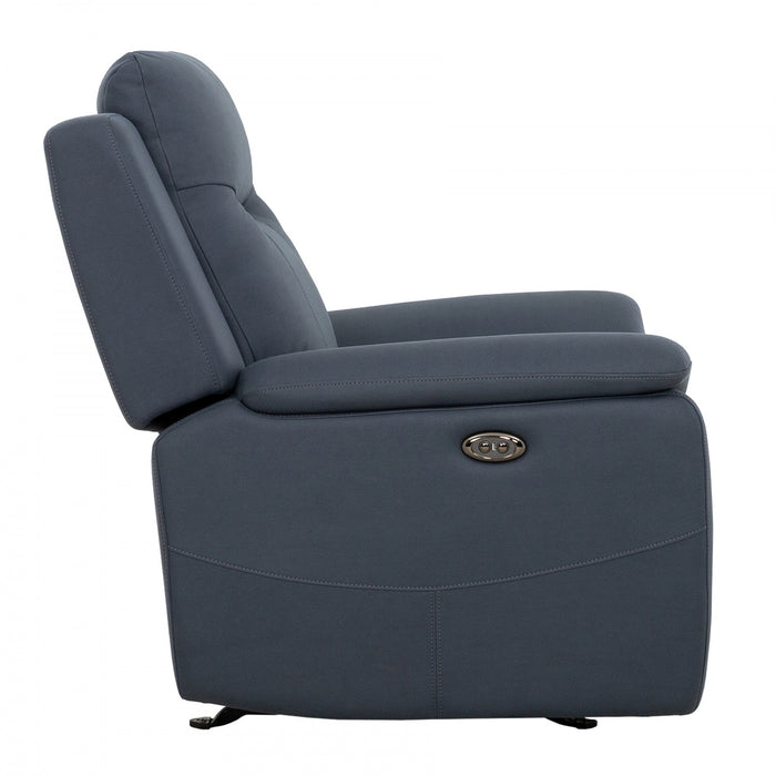 Sutton 42 in. Upholstered Power Rocker Recliner - Blue