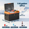 Outsunny 12 Volt Car Refrigerator, 32QT Car Fridge Electric Cooler, 12/24V DC and 100-240V AC, -4-68 ℉, Portable Refrigerator for Truck SUV Travel Camping Road Trips Tailgating