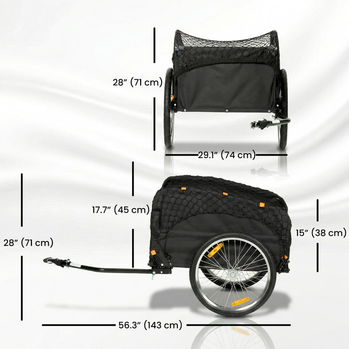 Soozier Bike Cargo Trailer, 45 Gal Bicycle Trailer with Cargo Net