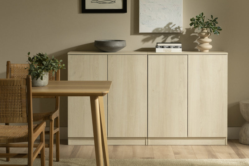 Arum Set Of 2 Sideboards With 2 Doors Bleached Oak - South Shore