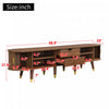 Rustic 69 Inch TV Cabinet with Sliding Door and Walnut Finish, Wood | Rustic Meuble TV 69 po avec Porte Coulissante et Finition Noyer, Bois