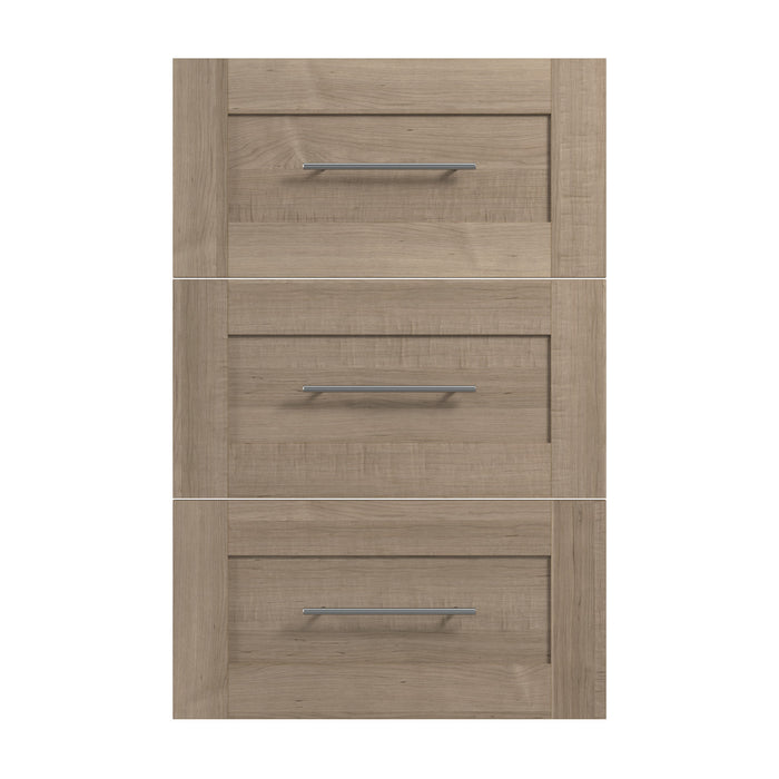 Bestar Pur 3-Drawer Set for Pur 25 W Closet Organizer - Ash Grey