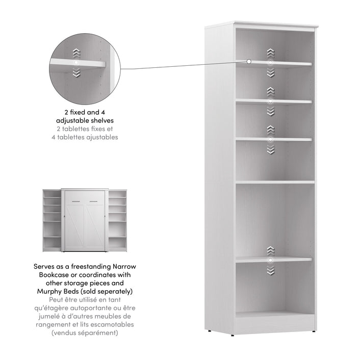 Bestar Key West 25 W Closet Organizer - Pure White Oak