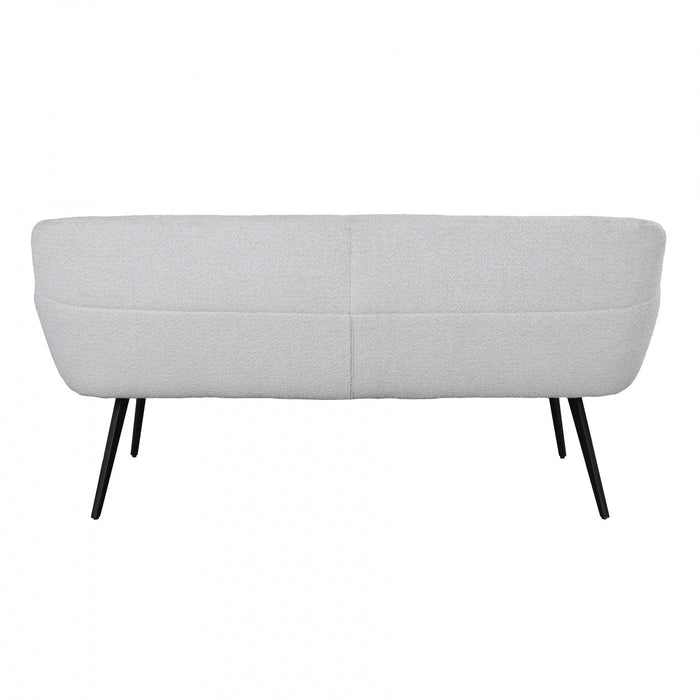 Trevin 71 in. Upholstered Dining Bench with Black Metal Legs (Seats 3)