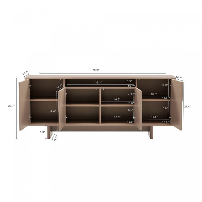 Ella Modern 71\" Sideboard in Mocha