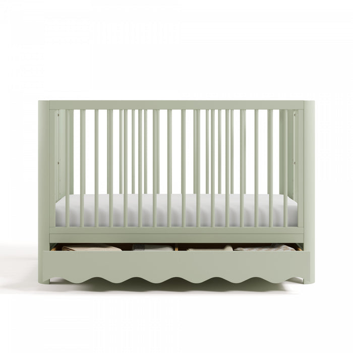 Storkcraft Casablanca Deluxe 5-in-1 Convertible Crib with Drawer - Sage