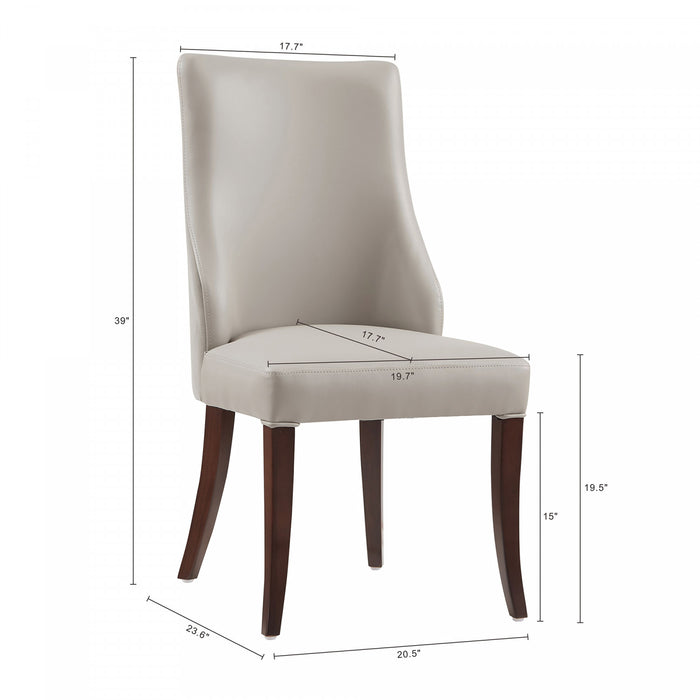 Connie Modern 6-Piece Dining Chair Set in Light Gray