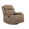 Marlow 37 in. Leather Match Swivel Glider Manual Recliner - Taupe | Fauteuil inclinable manuel pivotant a mouvement coulissant Marlow de 37 po en cuir assorti - Taupe