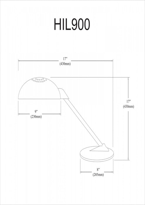 Dainolite Desk Lamp Matte Black