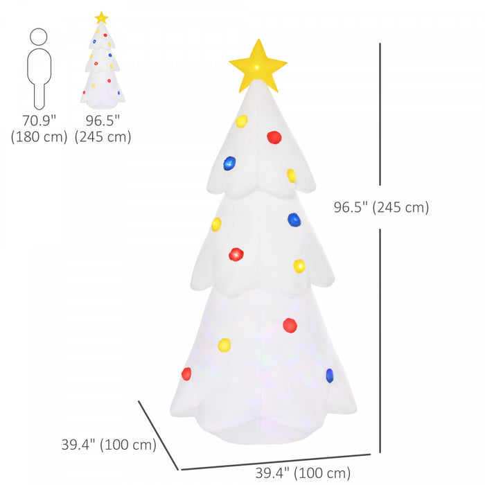 Homcom 8ft Tree Inflatable Christmas Decoration