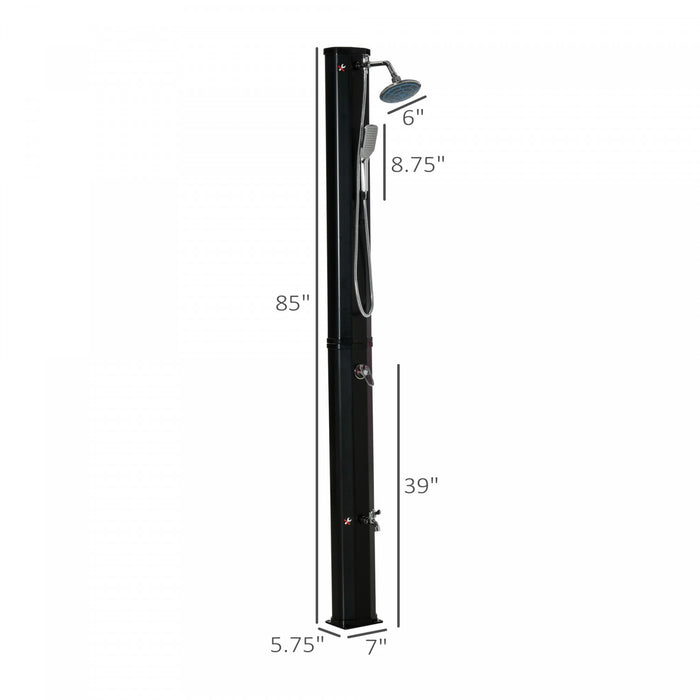 Outsunny 7ft Outdoor Solar Heated Shower For Backyard Pool