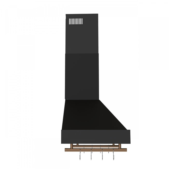 Forno Venezia 36 Inch Wall-Mounted Range Hood, Black-FRHWM5503-36BLK