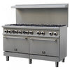 FORNO Commerciale 60 Inch Stainless Steel Gas Range, 10 Burners, 300,000 BTU Total - FCMGR0093-60 | Cuisiniere a gaz Commerciale en acier inoxydable de 60 po, 10 bruleurs, 300 000 BTU – FCMGR0093-60