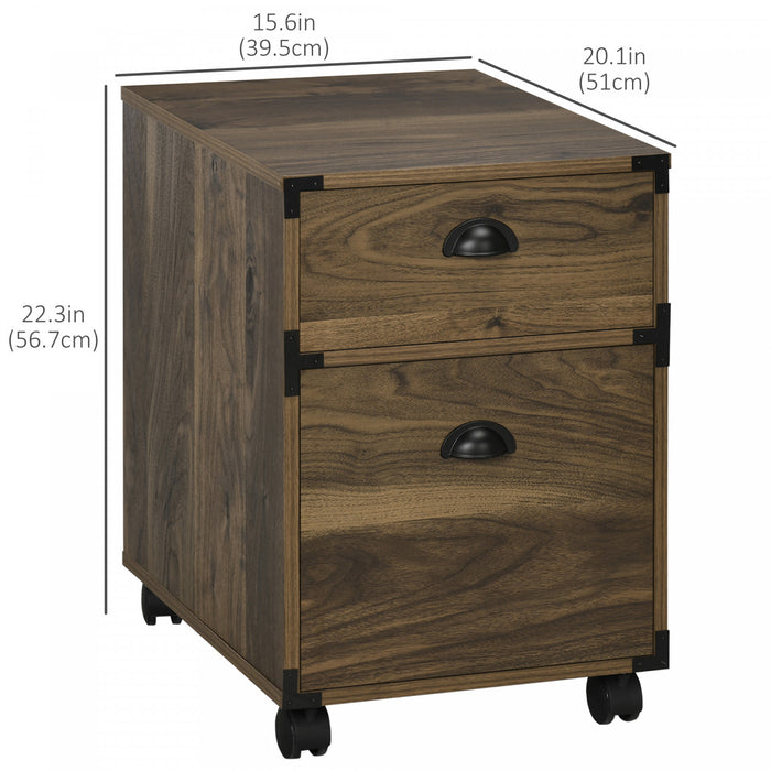 Homcom Veritcal Filing Cabinet With 2-drawer For Letter A4 Size