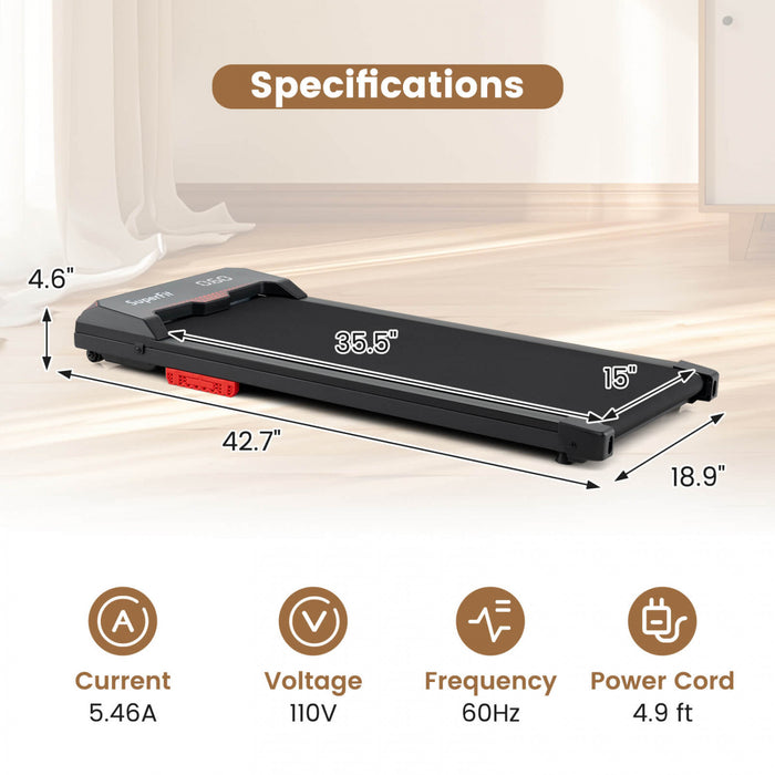 Superfit Walking Pad 2.5hp Under Desk Treadmill With Remote Control App-enabled For Home