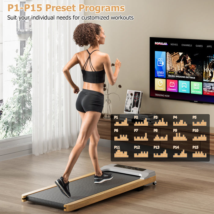 Goplus Walking Pad Under Desk Treadmill With Remote Control For Home/office Led Display
