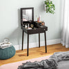 HOMCOM Modern Vanity Desk with Flip-up Mirror and 2 Drawers for Bedroom