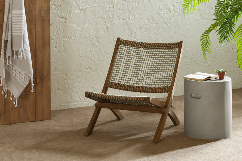 Amalfi Cylindrical Patio Chairside Table - Greige