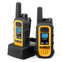 2 Dewalt Dxfrs300 Walkie Talkies Plus Earpieces - 1 Watt, Heavy Duty, 22 Channel Long Range Two Way 