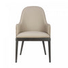 Drew Contemporary Wood Upholstered Armchair in Taupe | Fauteuil contemporain en bois Drew avec accoudoirs et revetement taupe