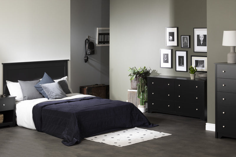 Vito Headboard - Modern Style - Pure Black 