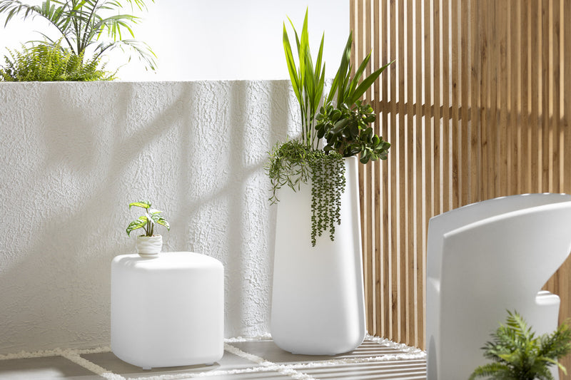 Dalya Outdoor Side Table - White