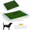 PawHut Dog Grass Pad with Tray 21" × 15", Dog Litter Box with Artificial Grass, Grid, Panel, Pee Pads for Pets, Potty Training for Indoor Outdoor