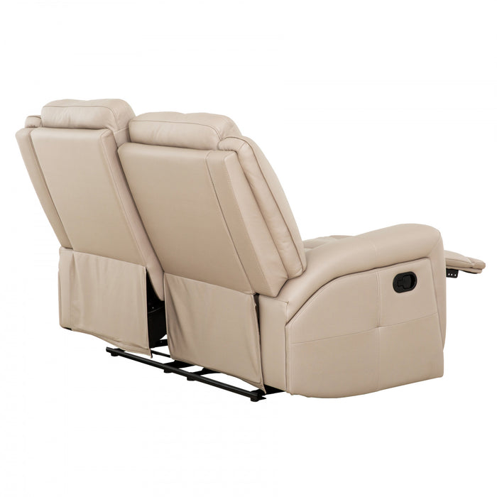 Hollis 57 in. Upholstered Reclining Loveseat - Taupe