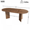 Ovalux 79 Inch Modern Oval Dining Table with Dual Pedestal Base and Wood Finish, Walnut | Ovalux Table a Manger Ovale Moderne 79 po avec Base a Double Piedestal et Finition Bois, Noyer