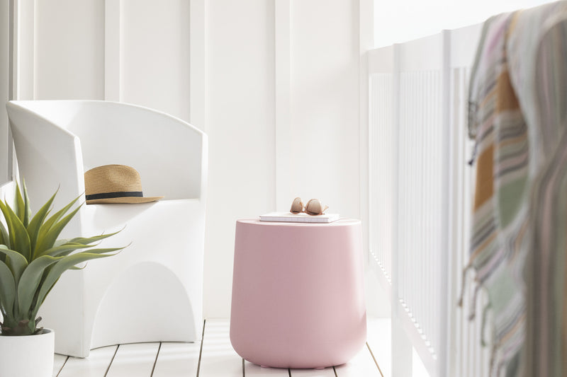 Dalya Round Outdoor Side Table - Pink Blush