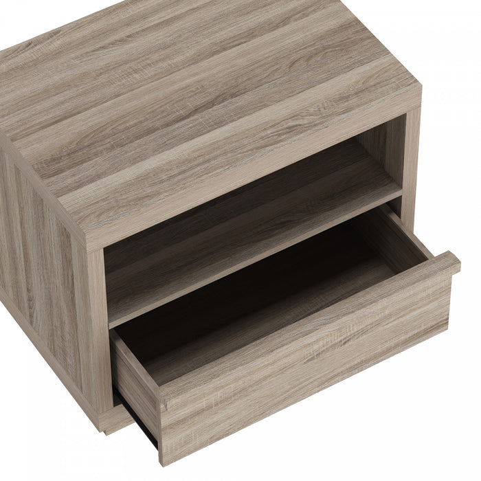 Navis Contemporary 26\" Nightstand in Natural Oak (1-Drawer)
