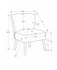 Monarch Specialties - Accent Chair, 33" H, Upholstered, Living Room, Bedroom, Grey Fabric, Walnut Wood Legs | Monarch Specialties - Chaise D'Appoint, 33"H, Rembourre, Salon, Chambre A Coucher, Gris, Pieds Bois De Noyer
