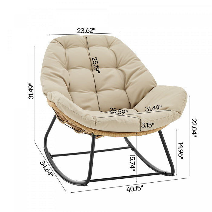 Benson Modern 3-Piece Lounge Chair Set in Cream