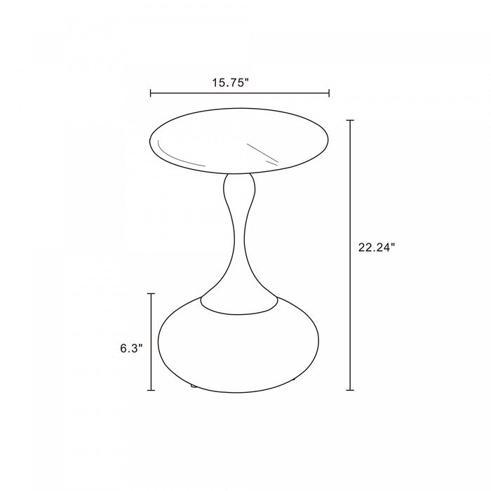 Patchin Modern End Table in Brown and Gold - Set of 2