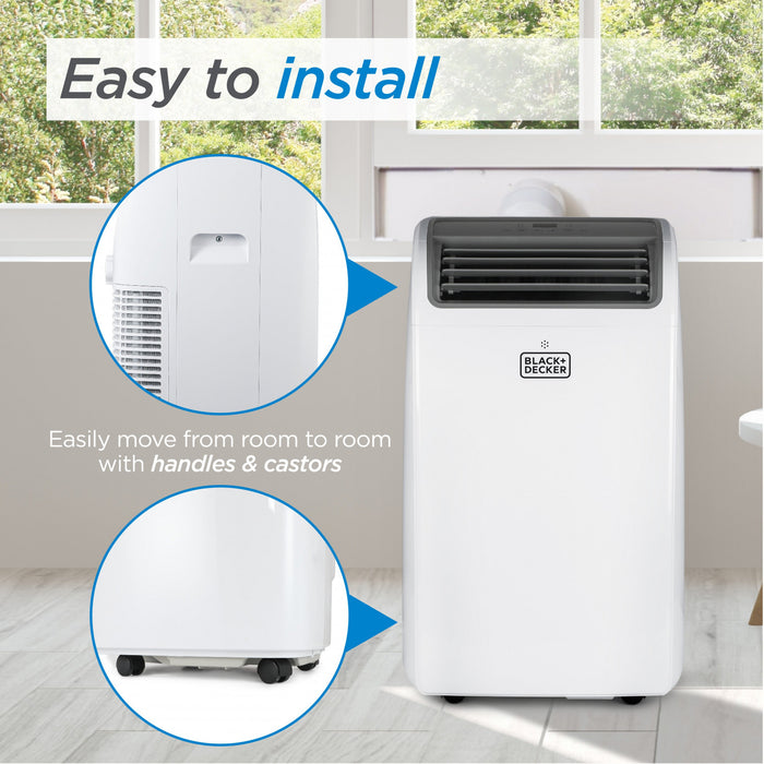 Black+Decker 8,150 BTU Portable Air Conditioner With Heating - BPT08HWTB
