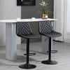 HOMCOM Bar Stools Set of 2, Adjustable Swivel Counter Height Barstools