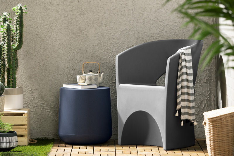 Dalya Round Outdoor Side Table - Blue