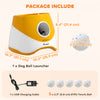 PawHut Automatic Dog Ball Launcher with 5 2.3" ETPU Balls, Dog Ball Thrower with 3 Distance Settings (20/33/46 ft), Indoor Outdoor Interactive Toy for Small Medium Breeds, Orange