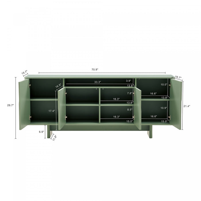 Ella Modern 71\" Sideboard in Sage Green