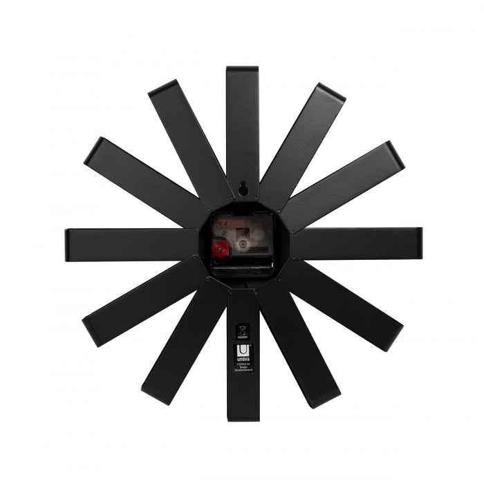 Umbra Modern Steel Ribbon Wall Clock - Black